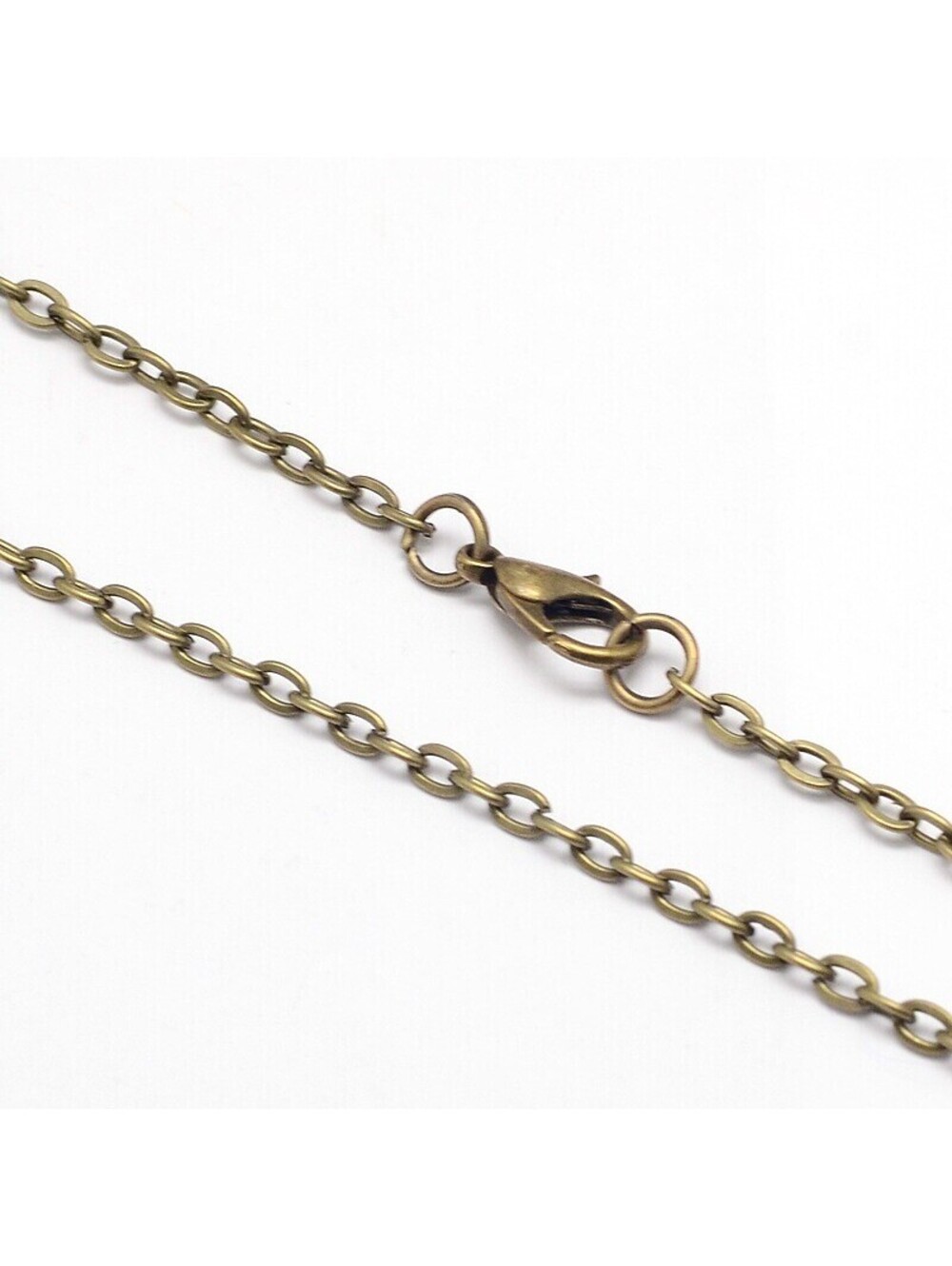 Antiqued Brass Steampunk Victorian Vintage Style 31.5" Rolo Cross Chain Necklace